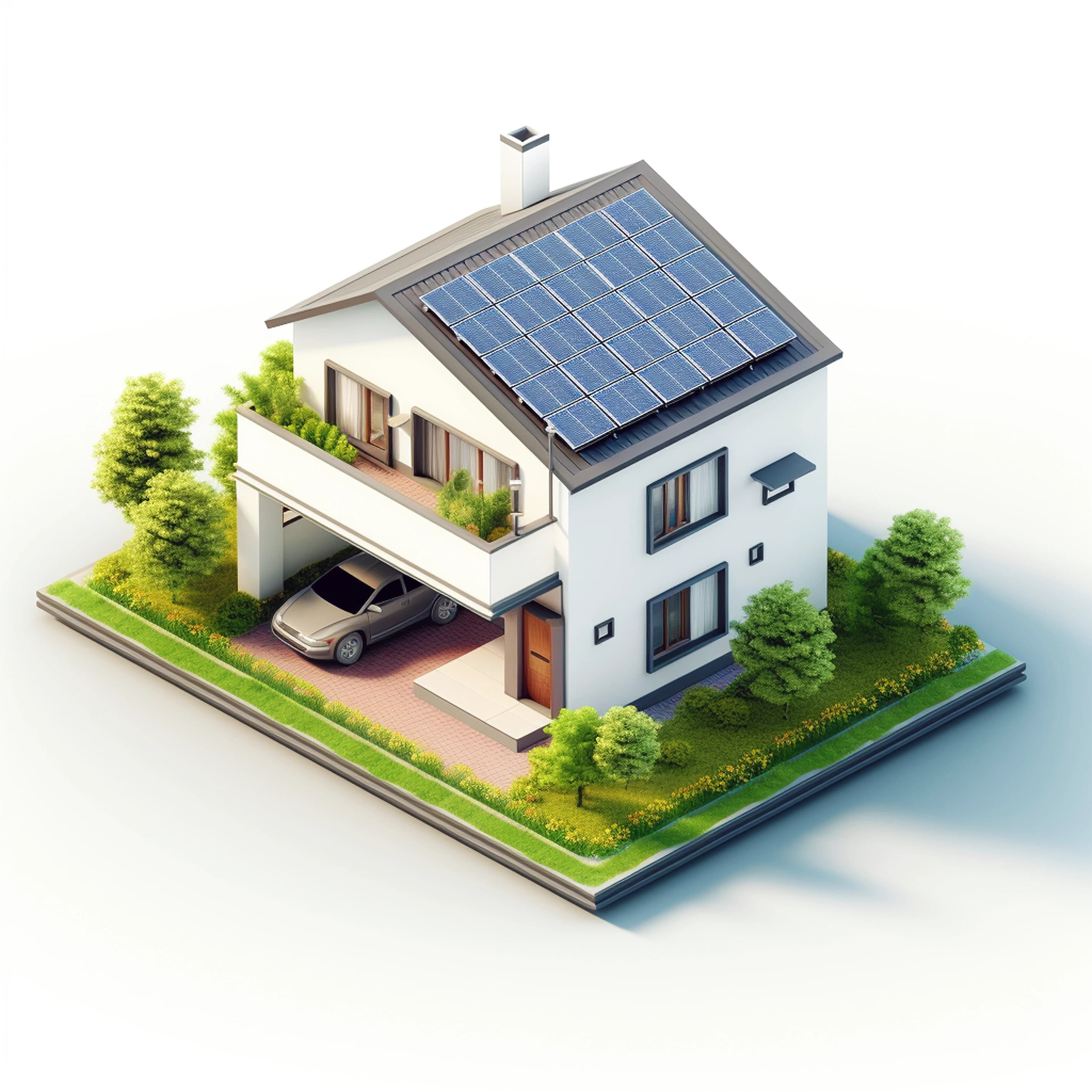 Vivienda eficiente con instalación de paneles solares